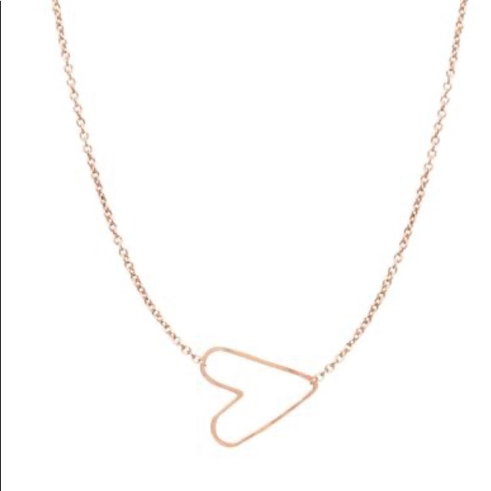 Zoe Chicco Hammered Heart Necklace